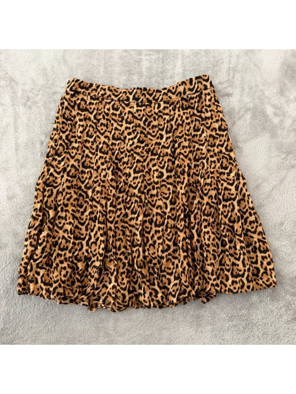J. Crew 2025 Knee Length Cheetah Animal Print Skirt Womens 8 Viscose Chiffon